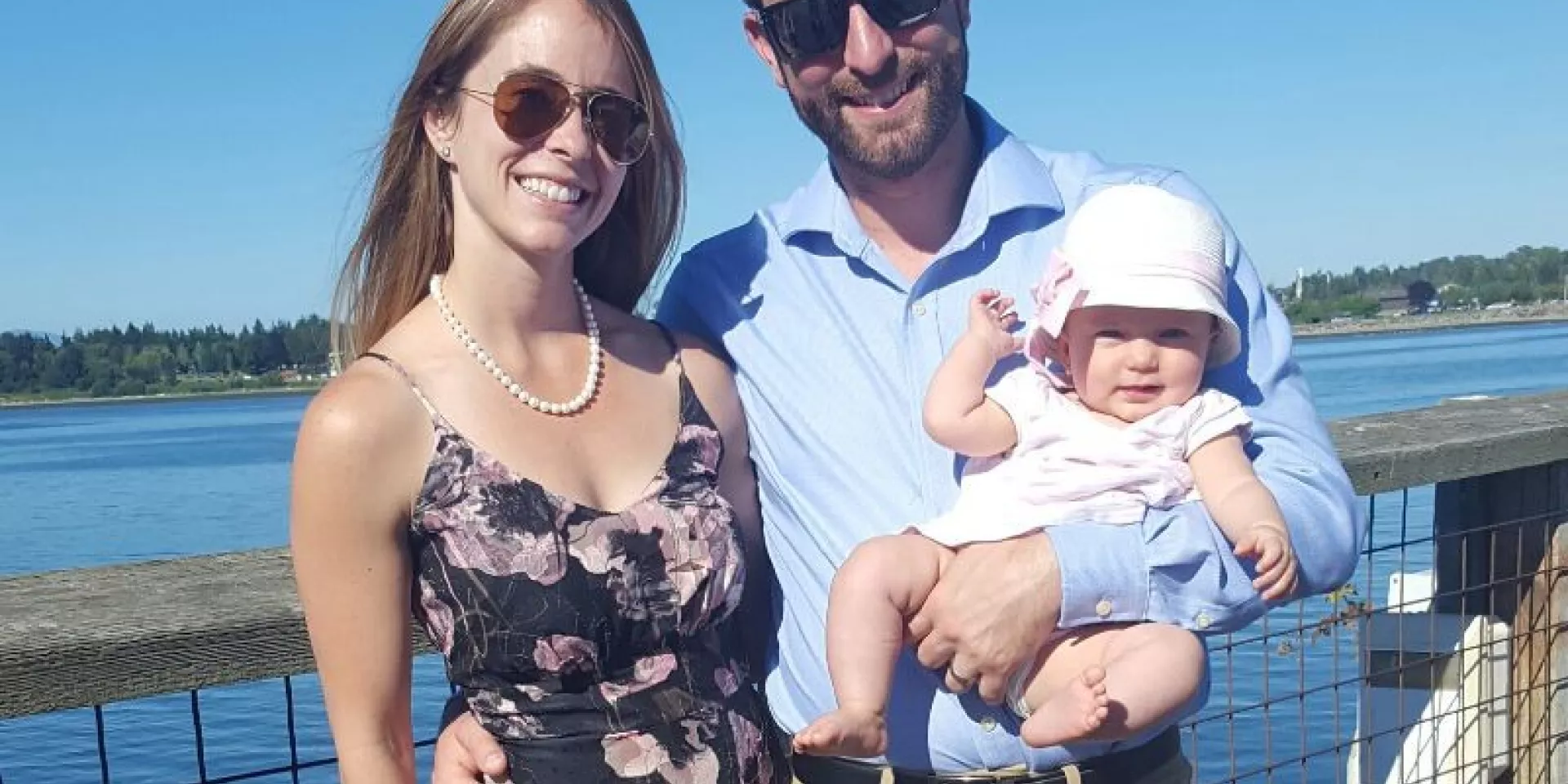 Don and Samantha with their baby, Maeve Don and Samantha with their baby, Maeve