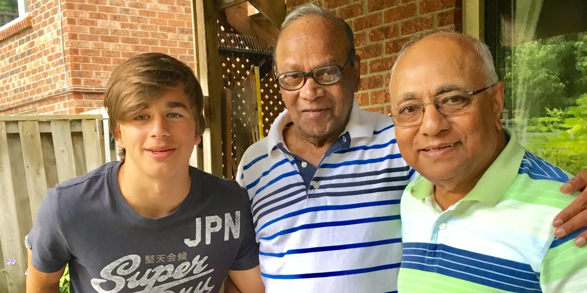 Herman Ferrao (middle)  Herman Ferrao with two other people