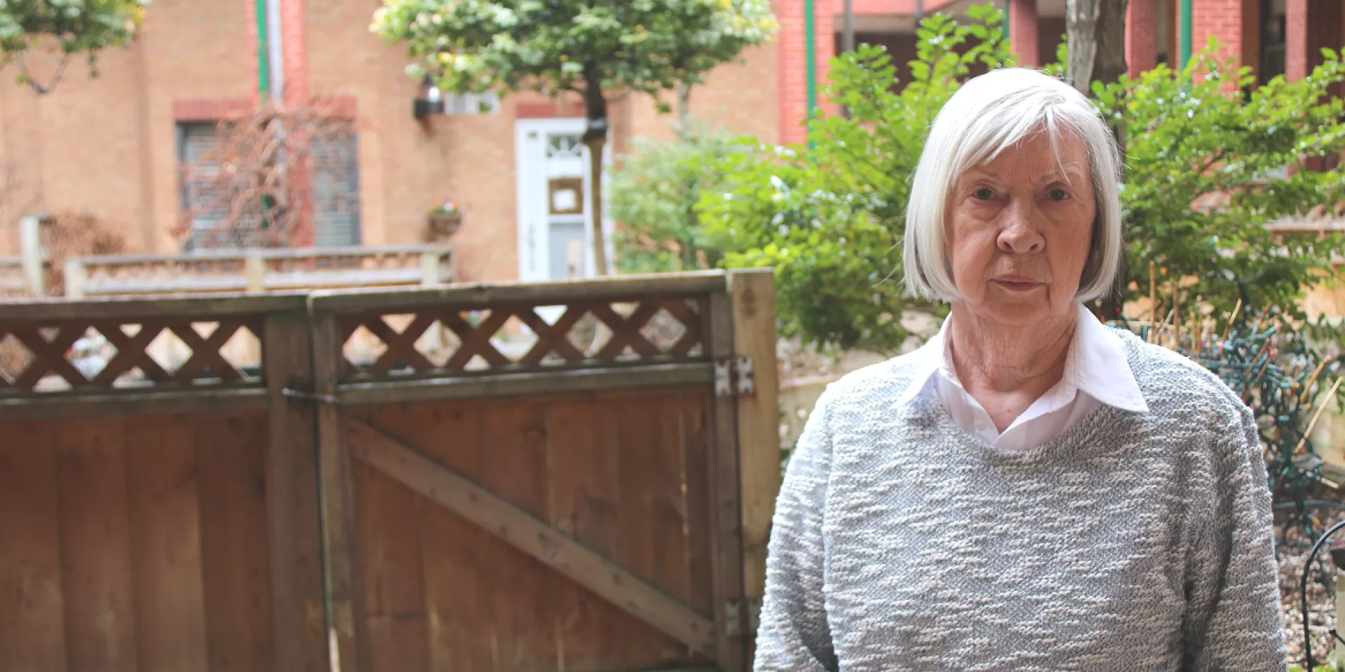 Marilyn Francis in her garden  Marilyn Francis in her garden