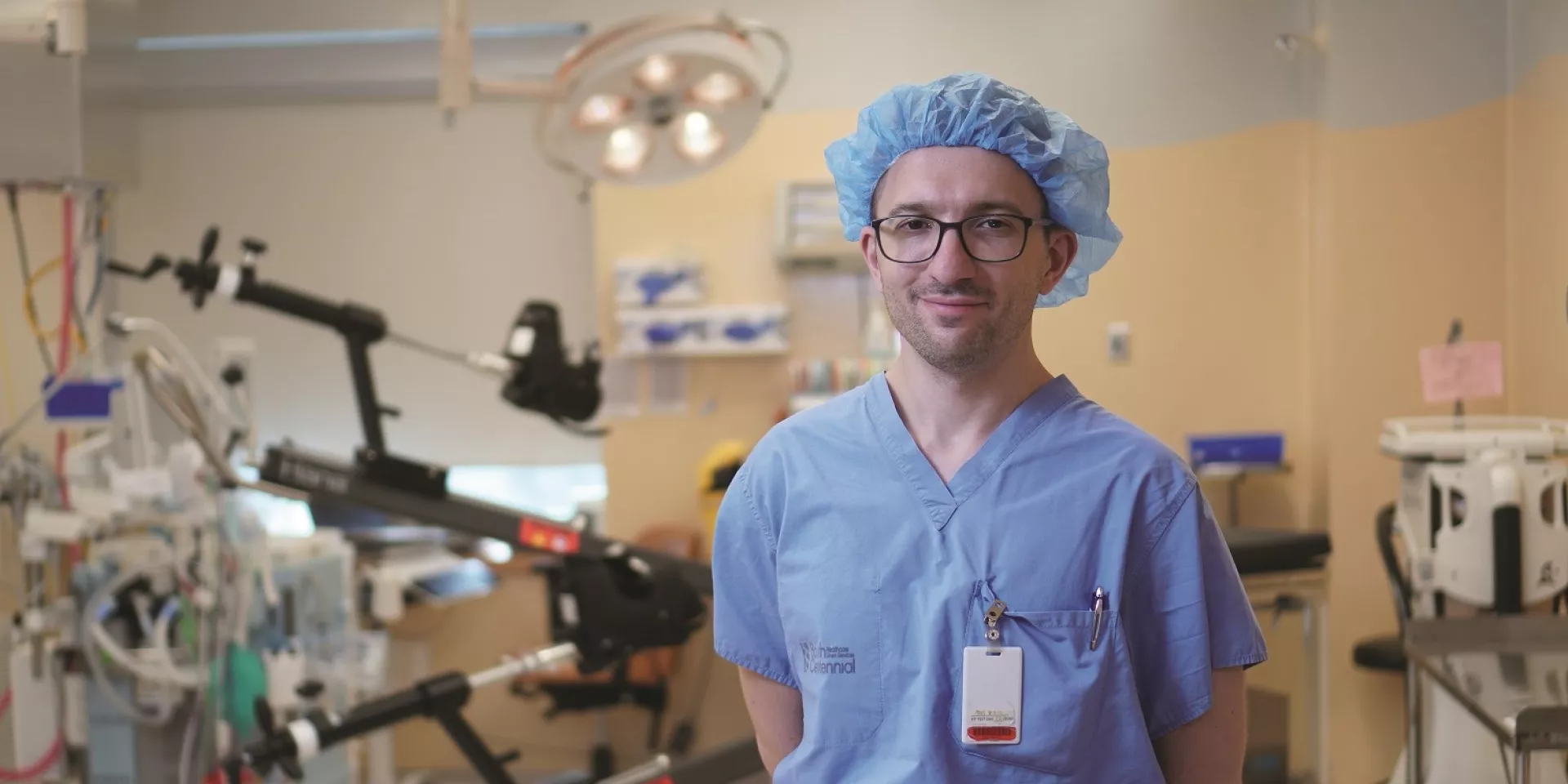 Dr. Tsvetkov with Hana table Dr. Tsvetkov with Hana table