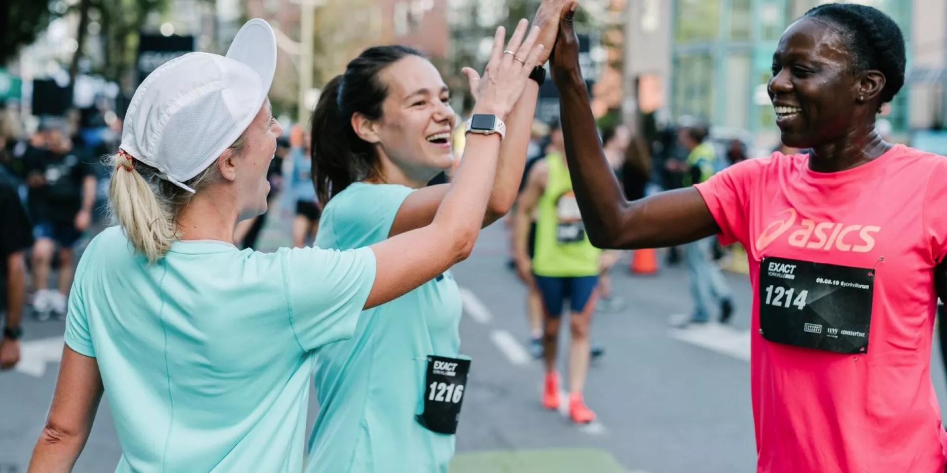 Constantine run racers Runner celebrating a marathon at the finish line