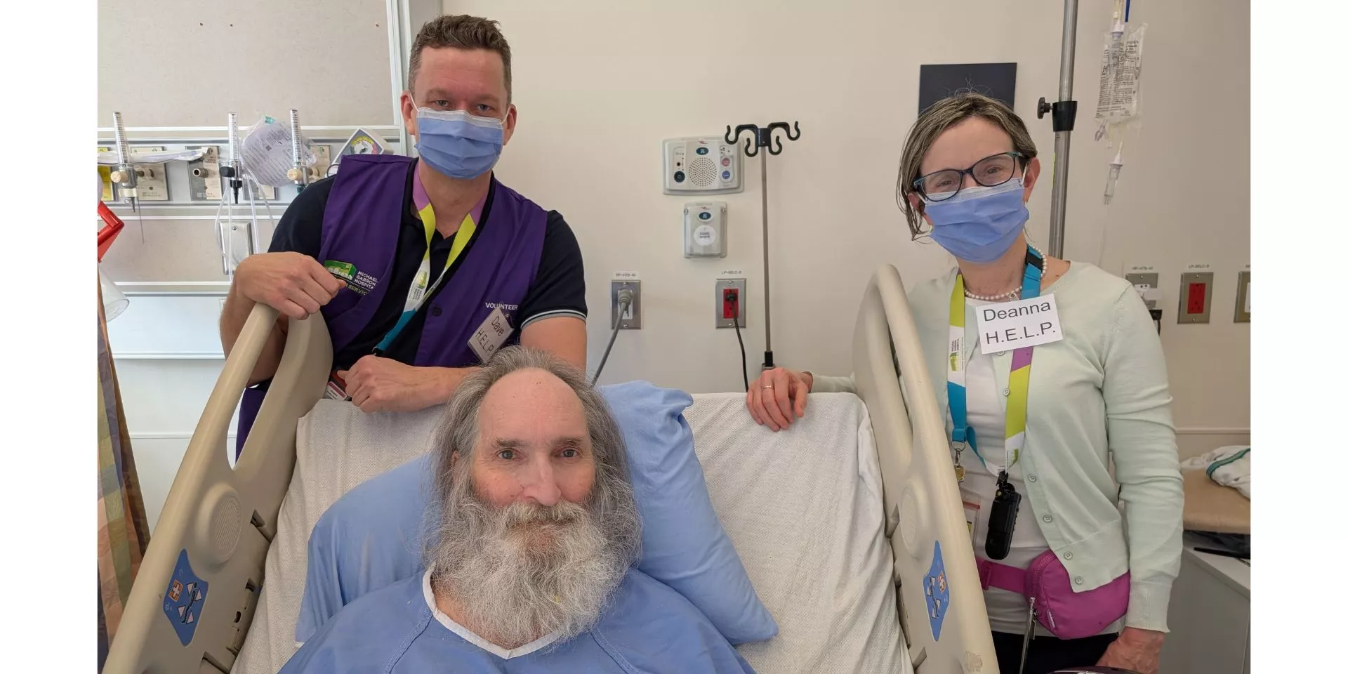 Robert enjoys visits from HELP team members, including Deanna Rosolen and HELP volunteer Dave Edwards. Robert enjoys visits from HELP team members, including Deanna Rosolen and HELP volunteer Dave Edwards.