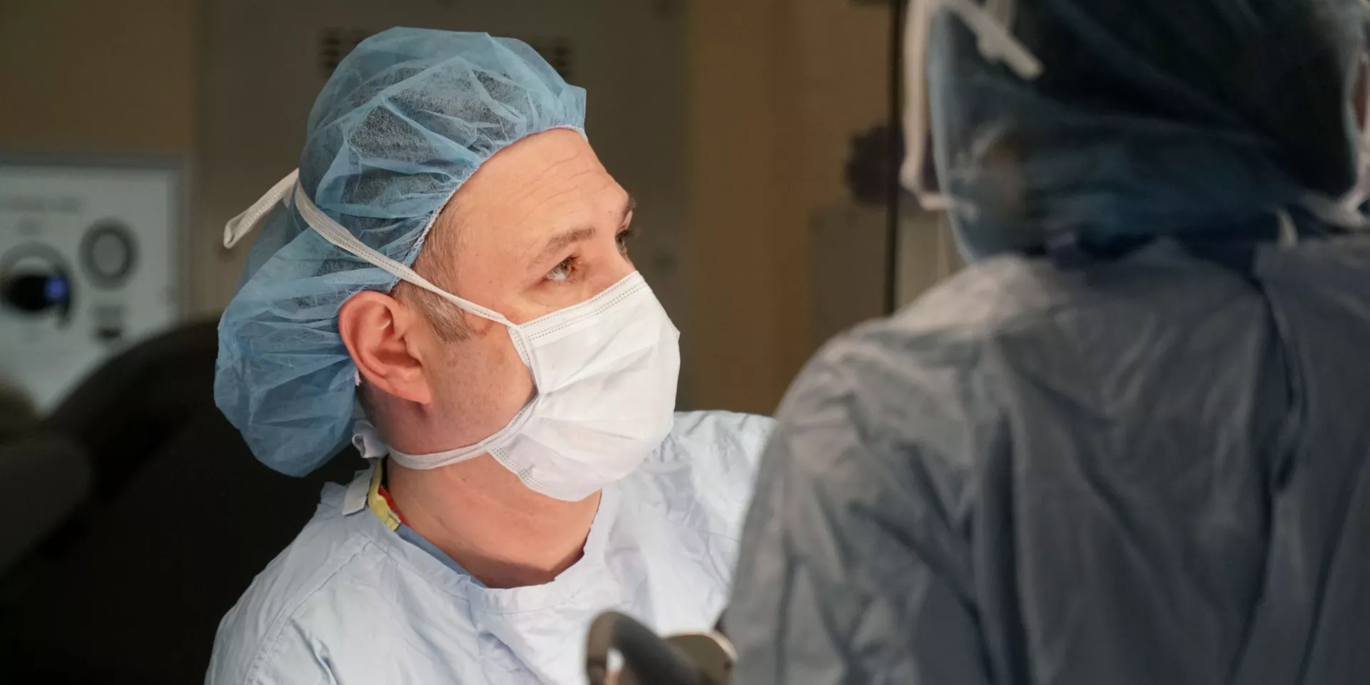 Dr. Sayf Gazala in the operating room. Dr. Sayf Gazala in the operating room.