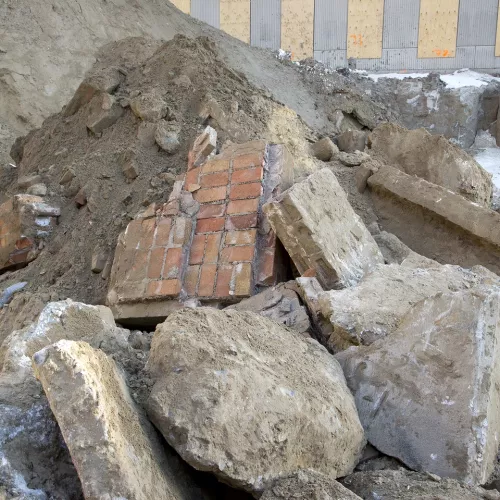 construction site  construction rubble