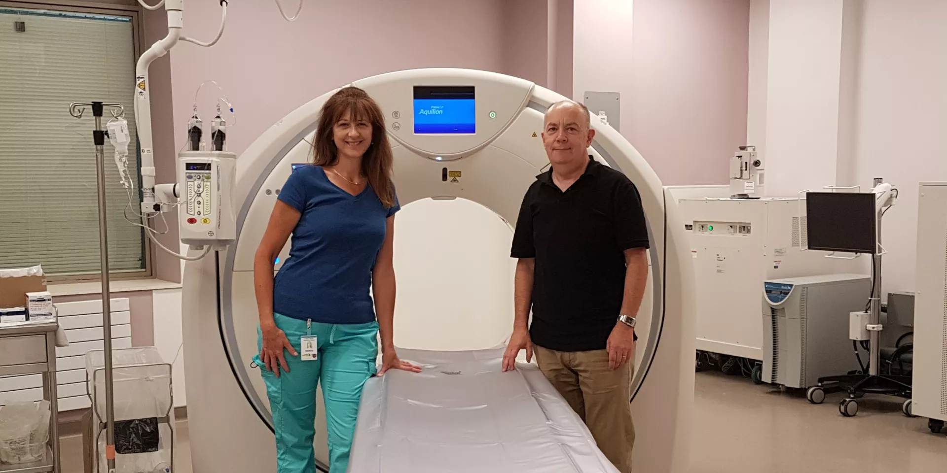 Senior CT Technologists Ingrid Zemlo and Ron Stark