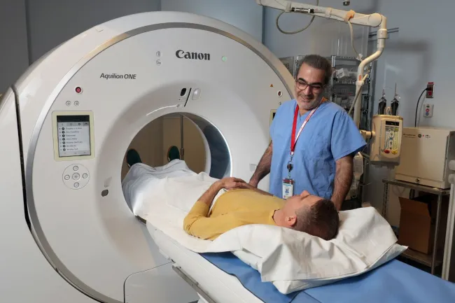 A patient is having an mri explained to them